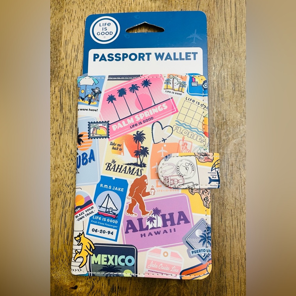 Life Is Good Passport Wallet - Vibrant Travel Design